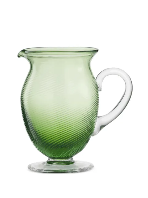 NasonMoretti 3/62 spiral-patterned glass jug Green 362CRVSRT