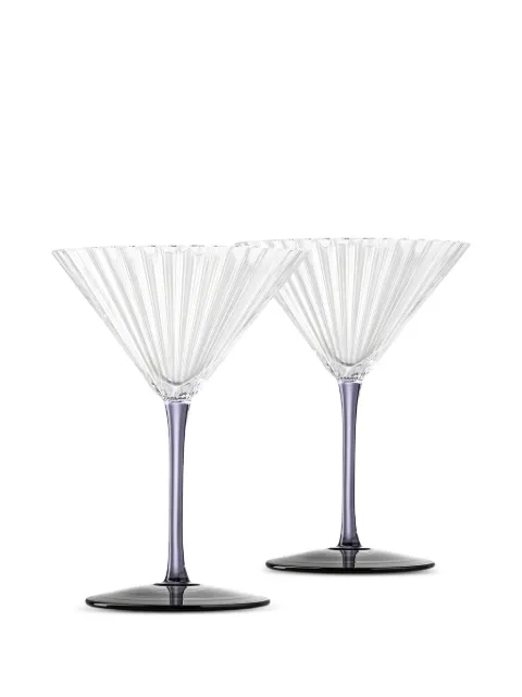NasonMoretti textured martini glasses (two-person setting) White ARCMARTINISETCKGLOSR