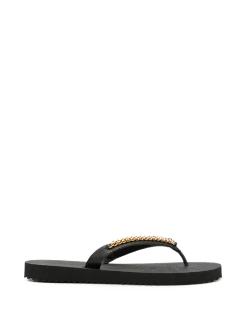 Stella McCartney Falabella chain-embellished flip flops Black 810667W1DX0