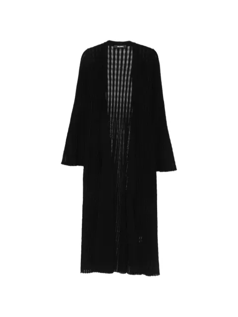 Antonino Valenti Maiorca ribbed bell-sleeve cardigan Black 9236AVNS87