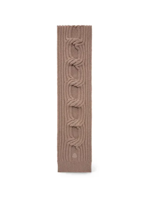 Moncler cable-knit ribbed scarf Neutrals L20933C00002M4281