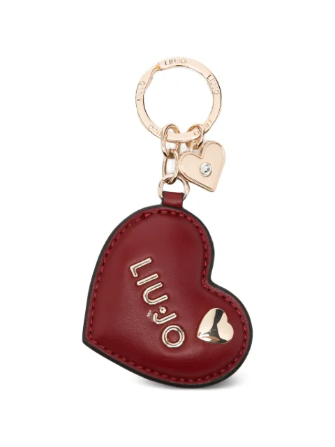 LIU JO heart-shaped logo-plaque keyring Red AF6063E1065