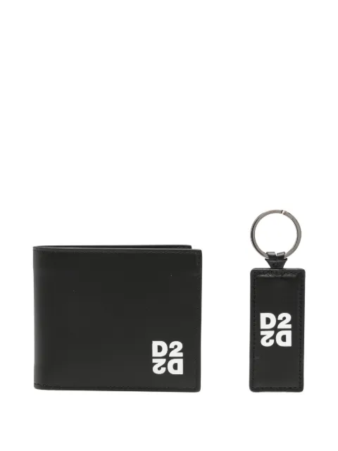 DSQUARED2 logo-motif leather wallet Black GBM000701504110