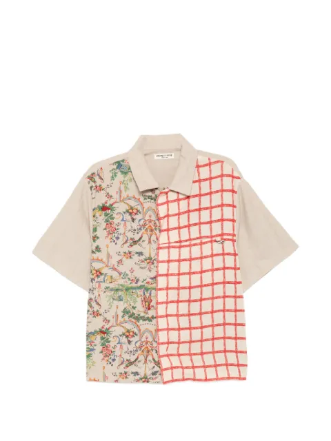 YOUNG N SANG patchwork floral-print shirt Neutrals 26SSHBPSS