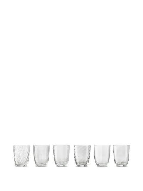 NasonMoretti Idra textured glass (six-person setting) White IDRASET200
