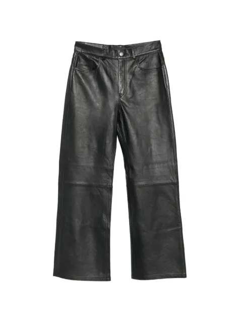 Haikure Winny leather five-pocket trousers Black HEW03368PL008TP