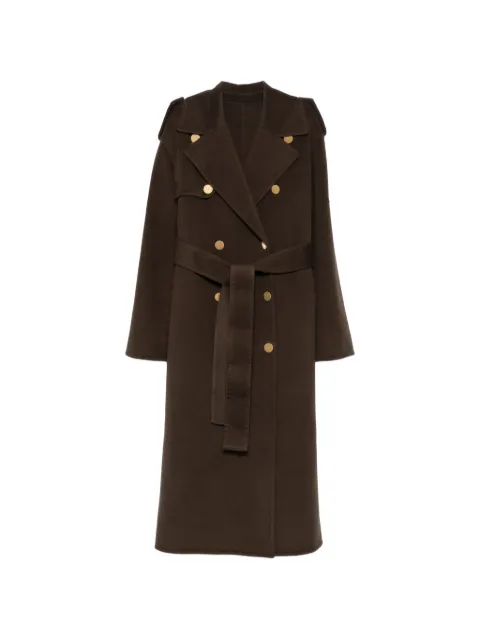 Alberta Ferretti double-breasted belted coat Brown 06026659