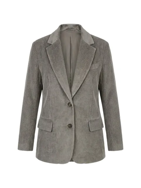 Brunello Cucinelli corduroy single-breasted blazer Grey MA1807105