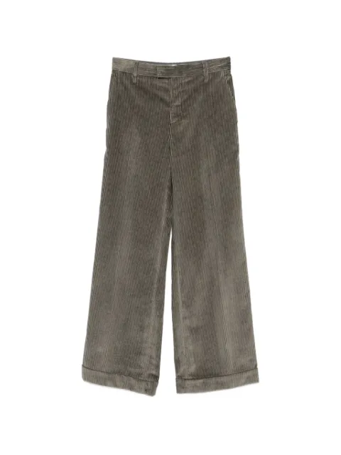 Brunello Cucinelli corduroy wide-leg trousers Green MA180P8492C983