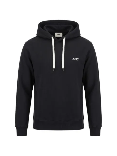 Autry logo-print drawstring hoodie Black HOPM002K