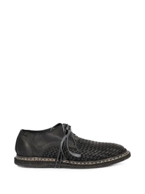 Guidi woven leather derby shoes Black 9920NWO