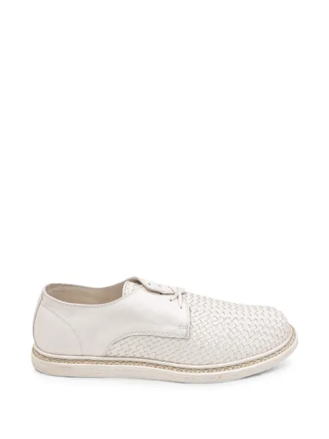 Guidi woven leather derby shoes White 9920NWO