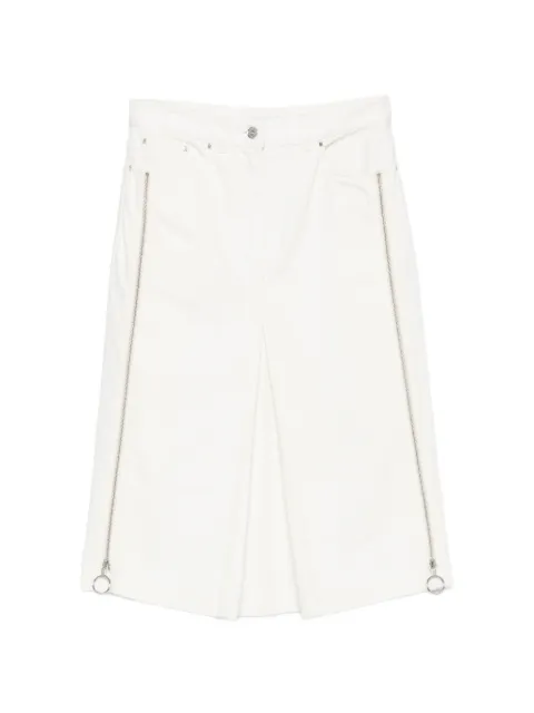Rabanne zip-detail denim midi skirt White 26PCJU158C00526