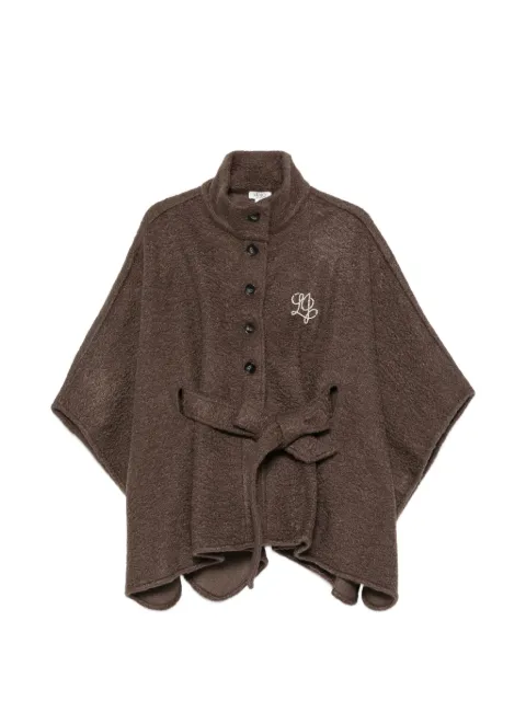 LIU JO belted logo-embellished cape Brown 2F6043T2742