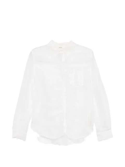 KHAITE ruched chest-pocket shirt White 24793031