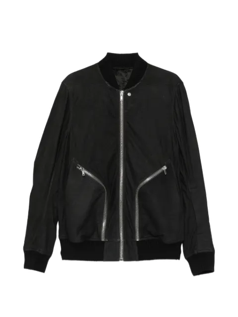 Rick Owens zip-detail bomber jacket Black RU02F4779LBS
