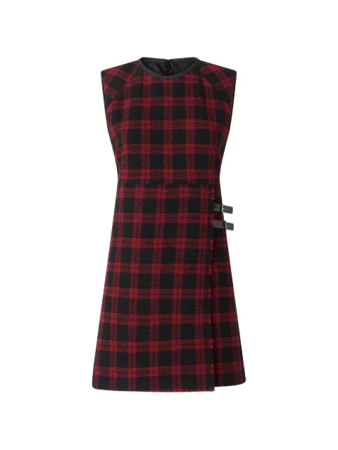 PINKO mini check-pattern buckle-detail dress Red 107498A3GN