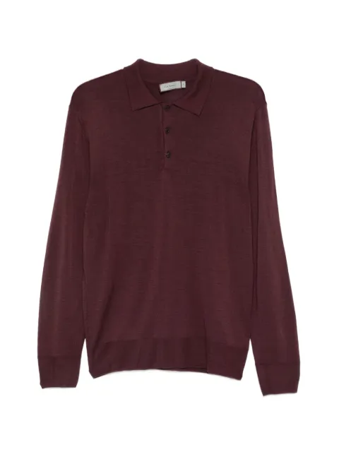Canali long-sleeve polo shirt Purple MK01149C0017902