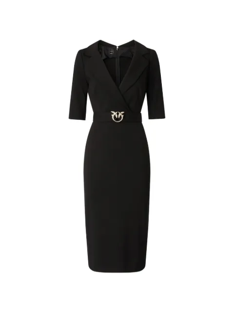PINKO V- neck midi dress Black 107475A3AH