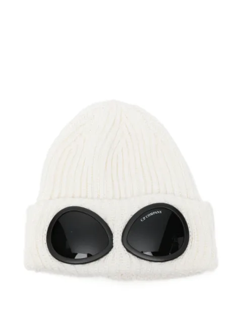 C.P. Company Goggle-detail ribbed-knit beanie hat Neutrals 21CAMC742A005509A103