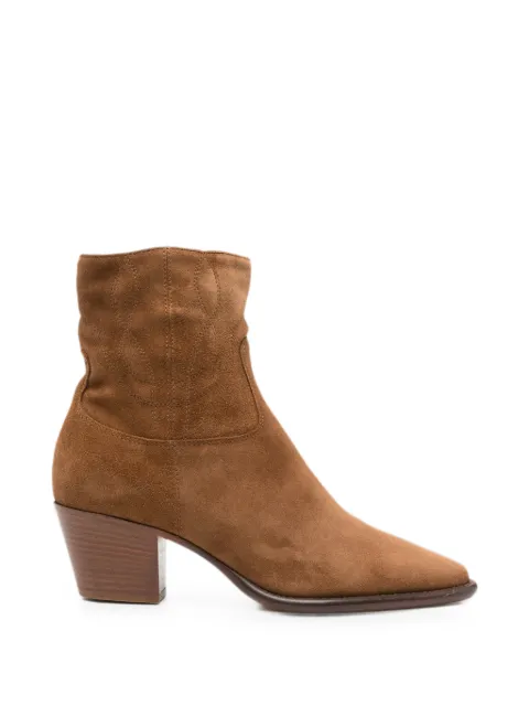 Anna F. pointed-toe zip-fastening boots Brown 9966