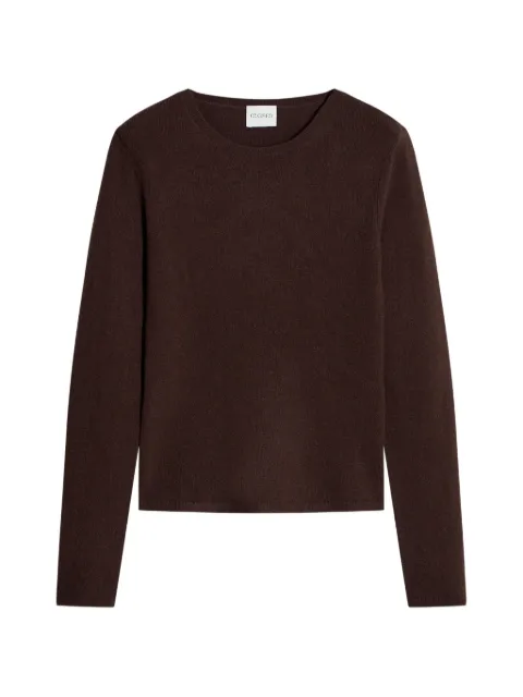 Closed crew-neck long-sleeve sweater Brown C9691499F22