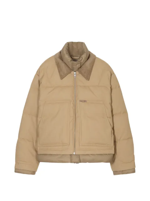 Closed padded corduroy-collar jacket Neutrals C9710062B22