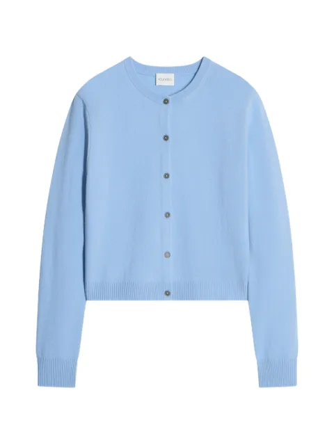 Closed crew-neck long-sleeve cardigan Blue C9691399E22