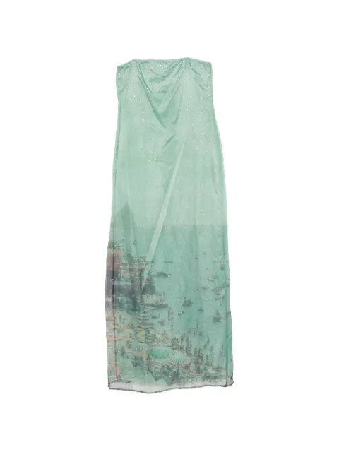 STAUD Amara strapless maxi dress Green R26P2217ID
