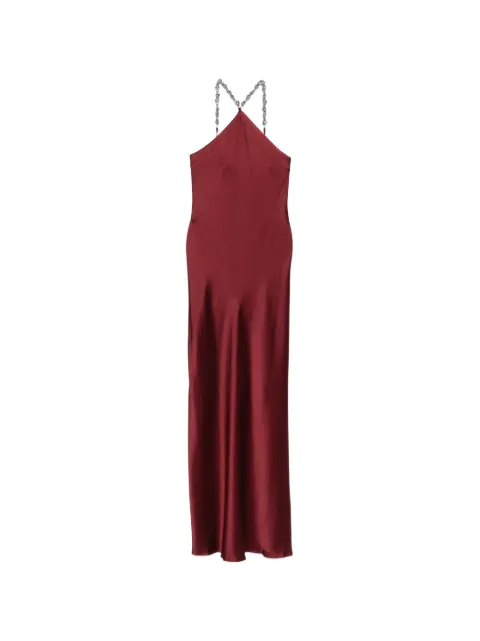 STAUD Cadence beaded-halterneck maxi dress Red R26P2222SA