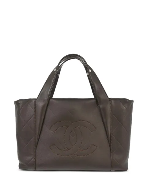 CHANEL Pre-Owned 2007 Chevron tote bag Brown 196860