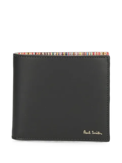 Paul Smith black leather Signature Strip interior billfold wallet Black M1A4832DMULTI
