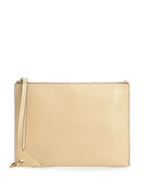 Chloé Spin leather pouch Neutrals CH26SP985N84