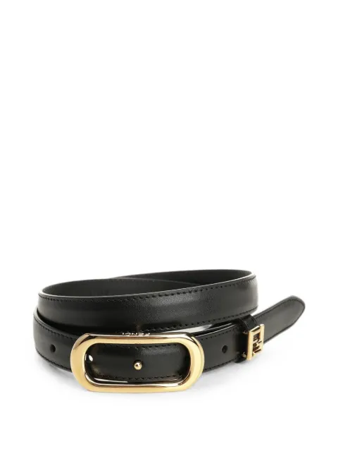 FENDI FF oval-buckle leather belt Black 8C0778A0KK