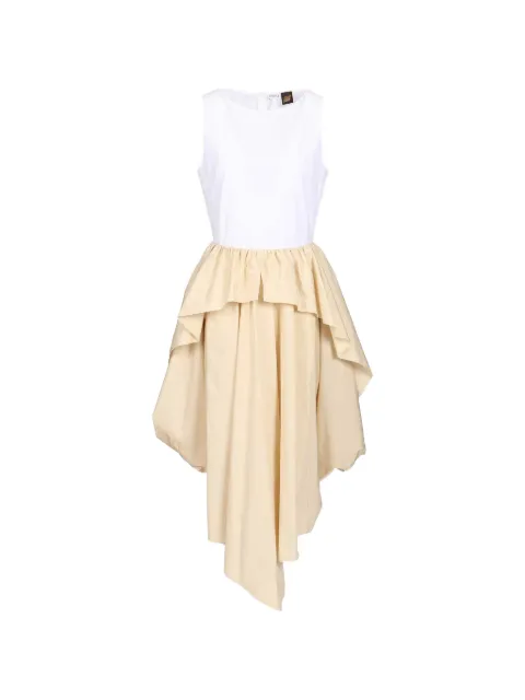 LOEWE ruffled asymmetric day dress Neutrals S616Y09XCB
