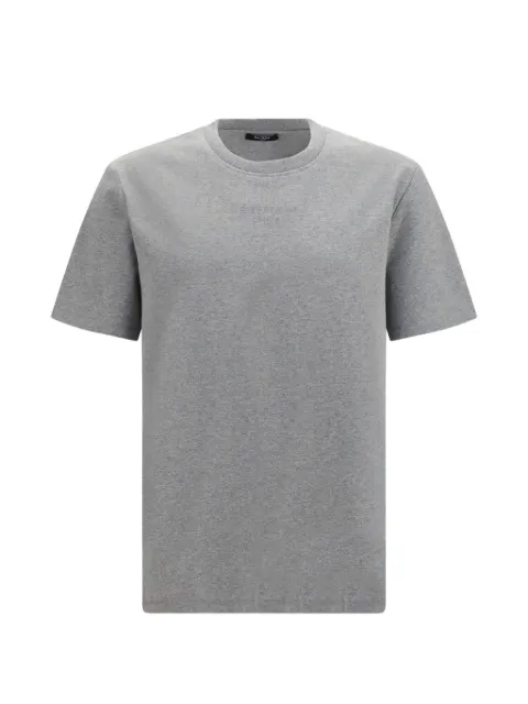Balmain embroidered logo-patch T-shirt Grey GH0EG000BD10