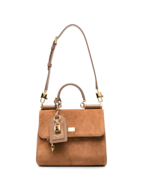 Dolce & Gabbana Sicily logo-plaque tote bag Brown BB7781BO903