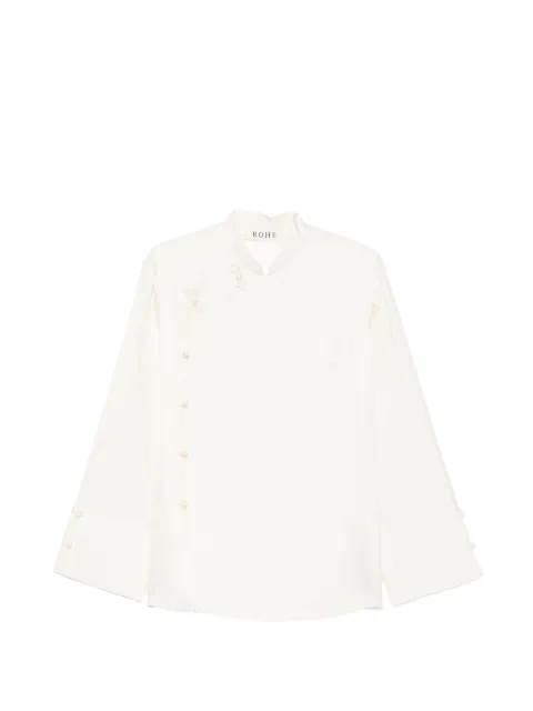 Róhe frog-fastening wide-cuff blouse Neutrals 42020044