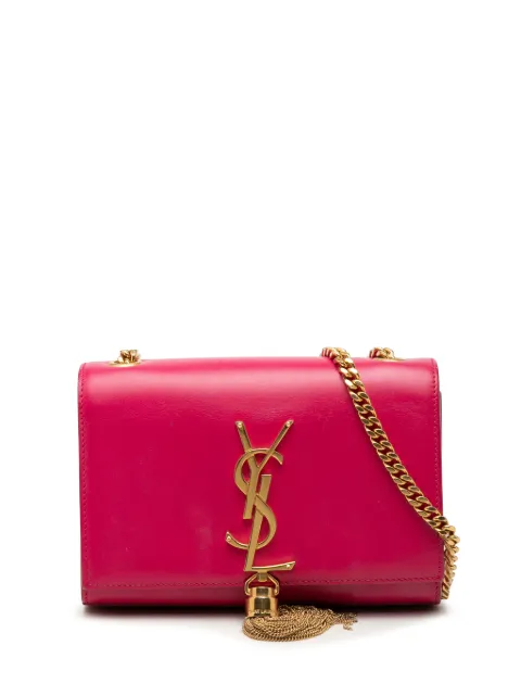 Saint Laurent Pre-Owned 2015 Small Smooth Calfskin Monogram Kate Tassel crossbody bag Pink 036JXIAOUWAMXVK9