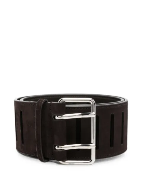 Alaïa cut-out suede belt Brown AA1C3009CA214