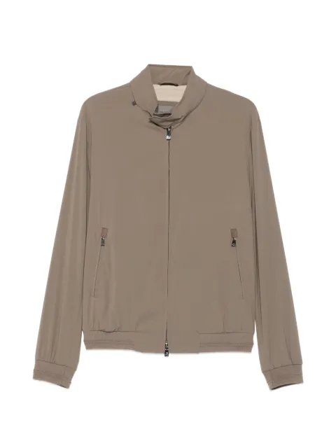 Corneliani high-neck zip-up bomber jacket Neutrals 27L5V20102720123