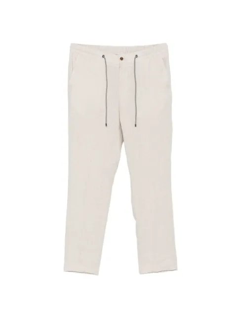 Corneliani drawstring-waist elasticated-waistband trousers Neutrals 274L252714159