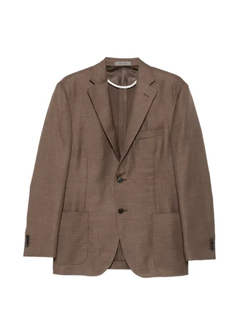 Corneliani notched-lapels single-breasted blazer Brown 27X2402718334