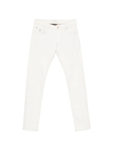Corneliani logo-patch jeans White 274JG22720185
