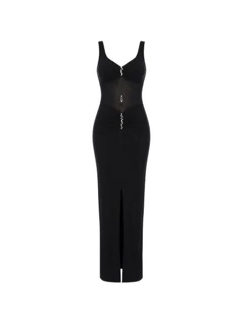 MANURÍ Kristen 2.5 bead-detail maxi dress Black MRSS25DR9CHVI20