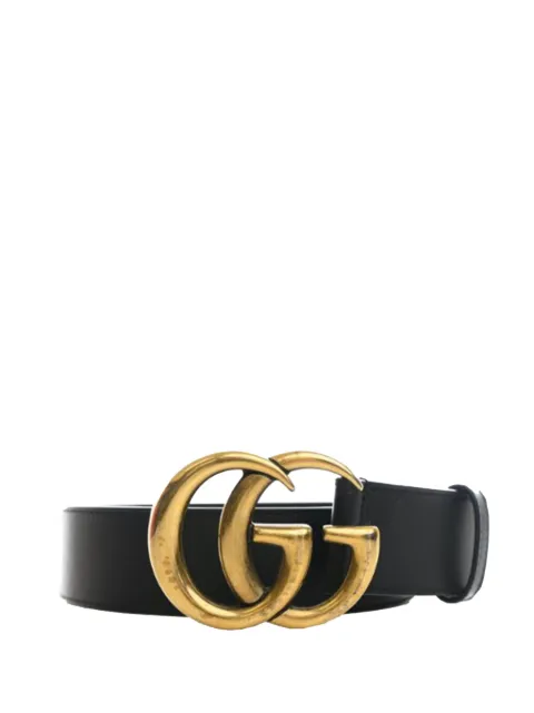 Gucci Pre-Owned 2016-2026 GG Marmont Calfskin Wide belt Black AO4KR2XU7DJKSZ1C