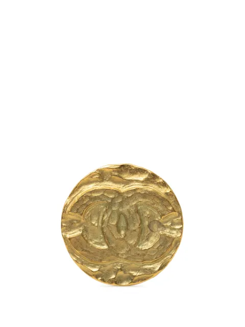 CHANEL Pre-Owned 1995 CC Gold Plated Medallion Brooch costume brooch Gold TTRTRSYF4PVT9NIE