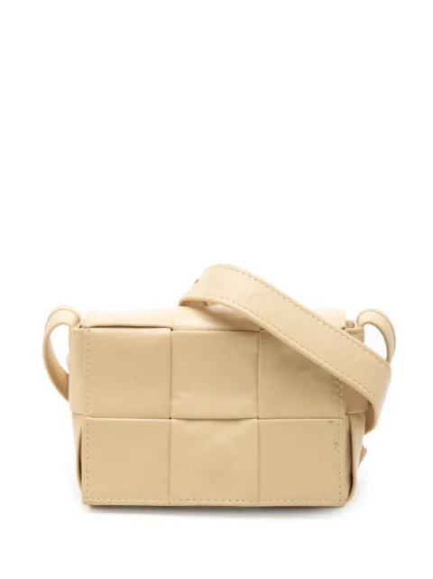 Bottega Veneta Pre-Owned 2012-2026 Extra Mini Nappa Intrecciato Cassette crossbody bag Neutrals 3ACEZPRKAWO5AU4F