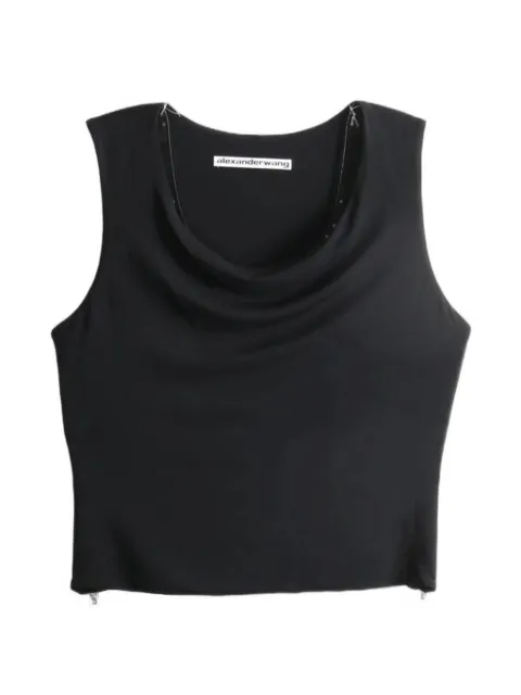 Alexander Wang cowl-neck side-zip top Black 1CC3261388