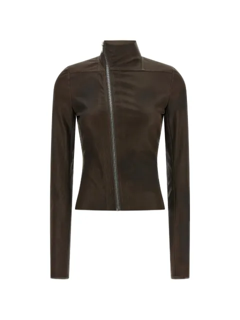 Rick Owens Tower Gary JKT asymmetrical-zip jacket Brown RP02F5701LSV84